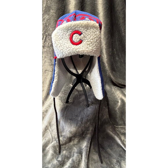 MLB EUC Adult Chicago Cubs New Era Trapper Knit Hat One Size Fits Most - Picture 11 of 11